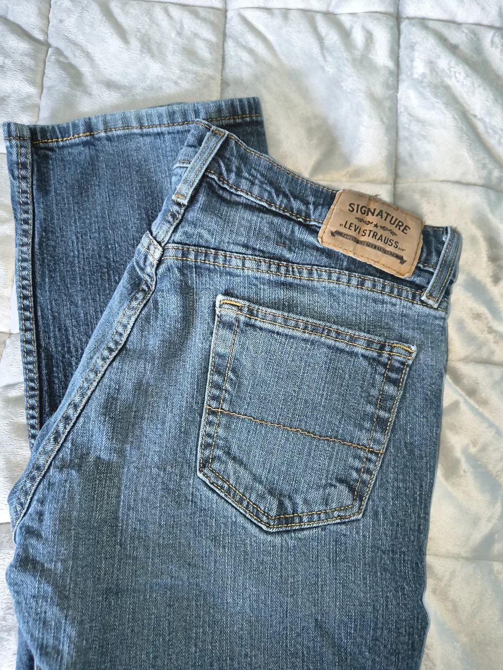 Signature by Levi Strauss Straight Blue Jeans Size 34x34